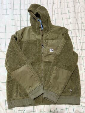 Carhartt Kids Olive Green Sherpa Hooded Zip Jacket